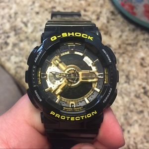 G shock gold and black